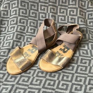 SOREL ELLA II LEATHER OPEN TOE SLINGBACK SANDALS